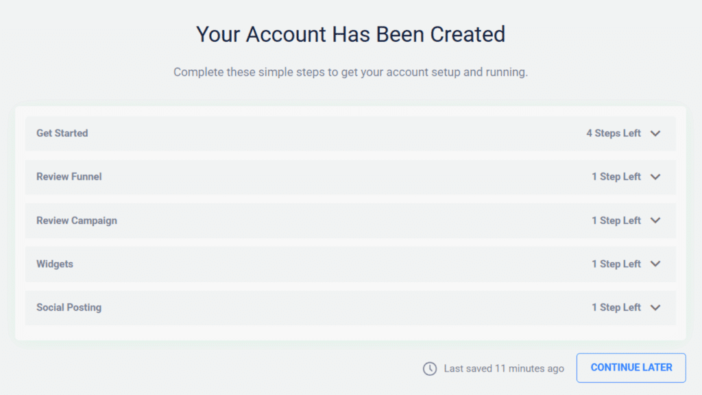 account created