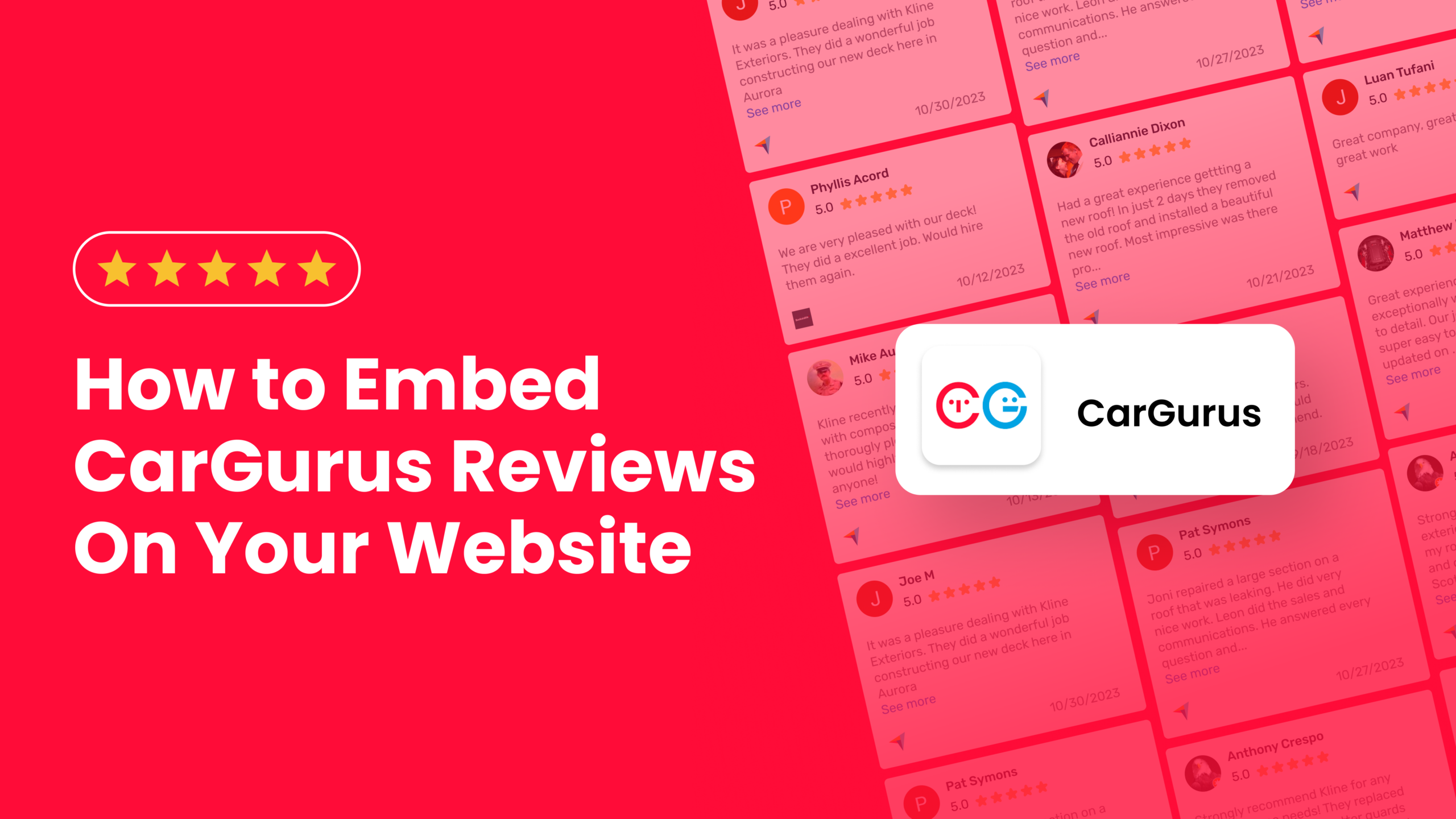 How To Show CarGurus Reviews Widget On Your Website Free & Fast ...