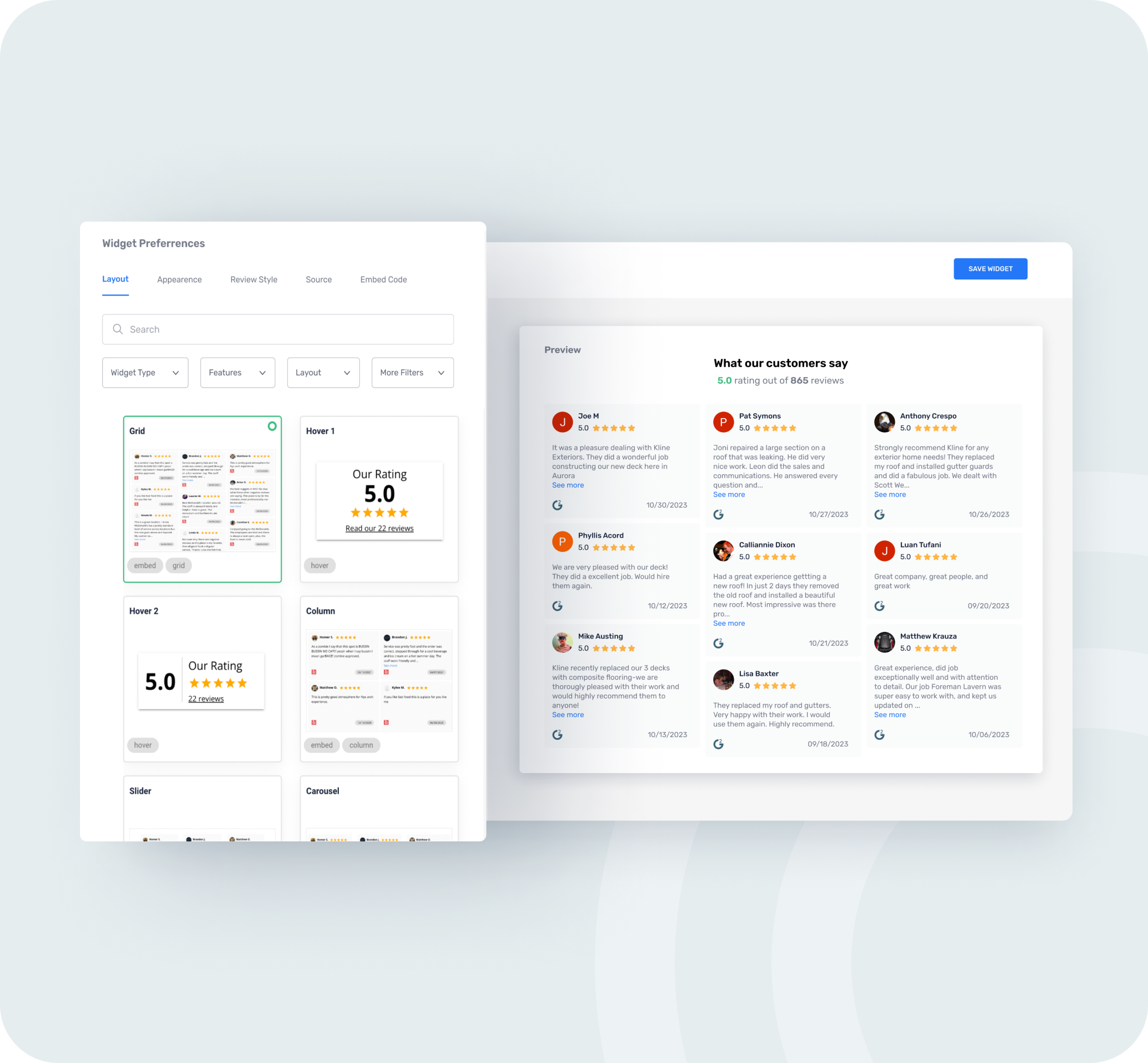 Customize Your Layout GCrowd