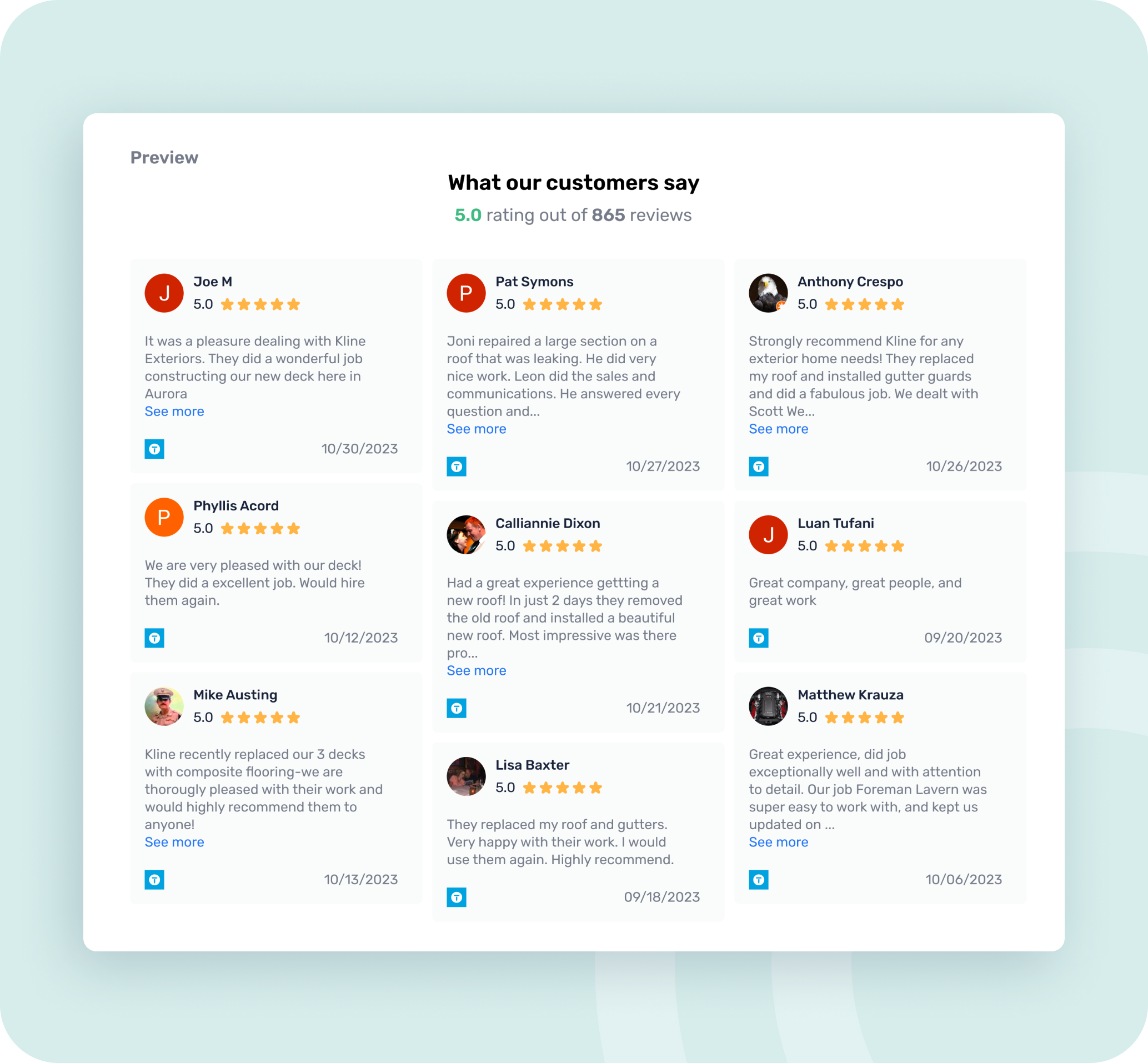 Show Positive Reviews On Your Website Thumbtack