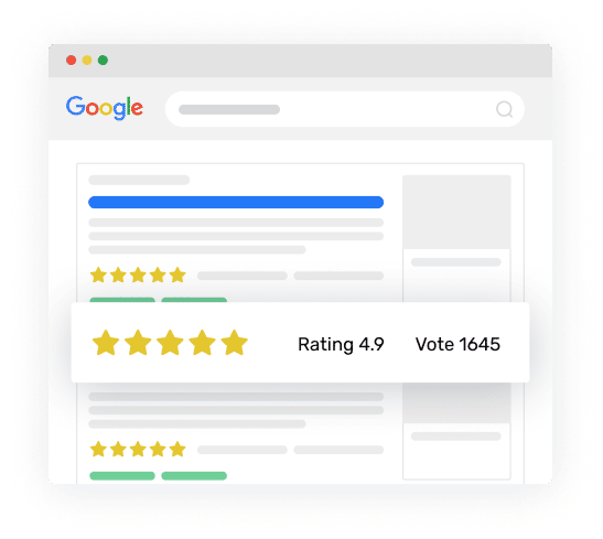 Reviews on SERP