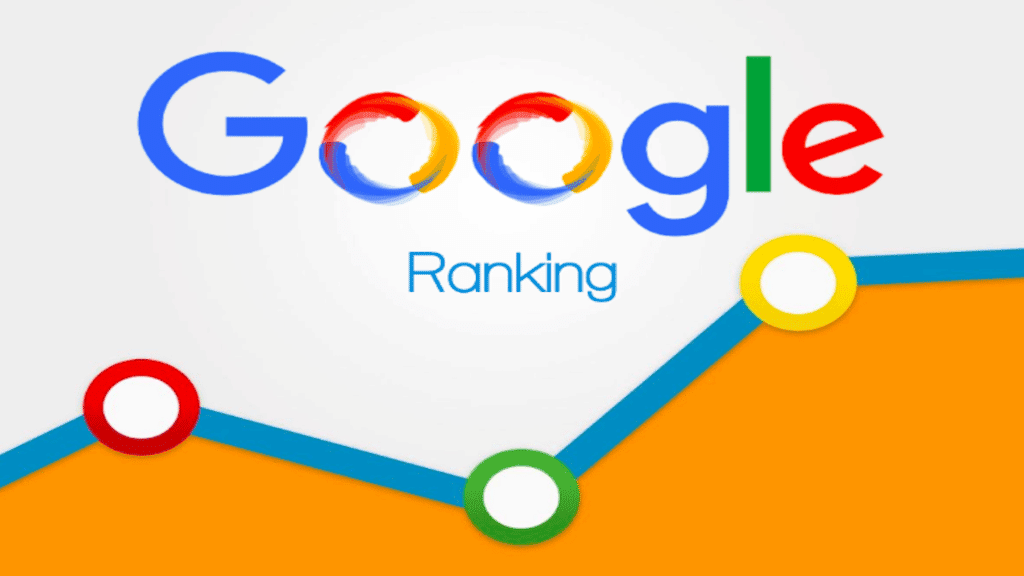 google logo in colors with a graph