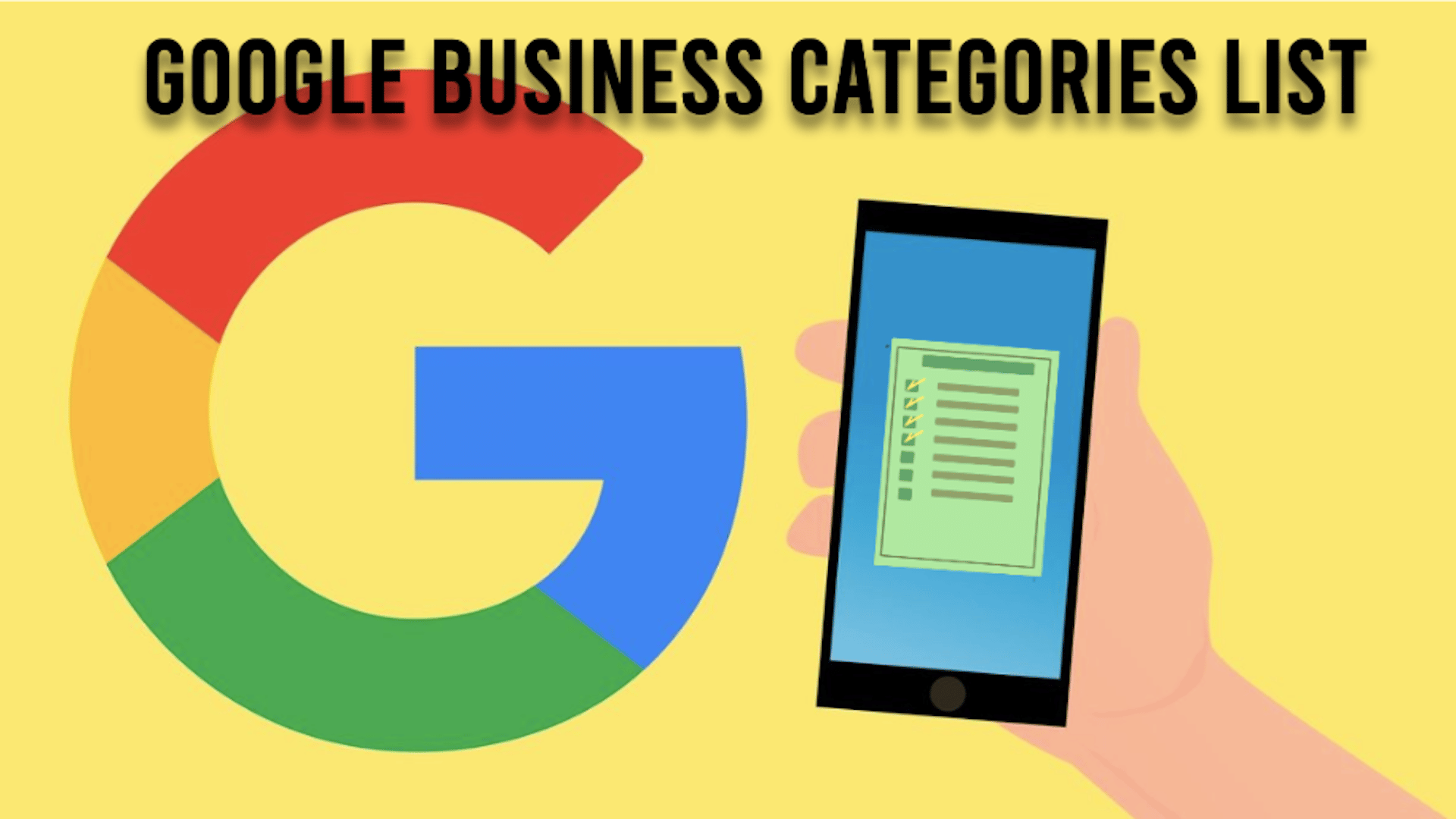 Google Business Categories List - Reviewgrower