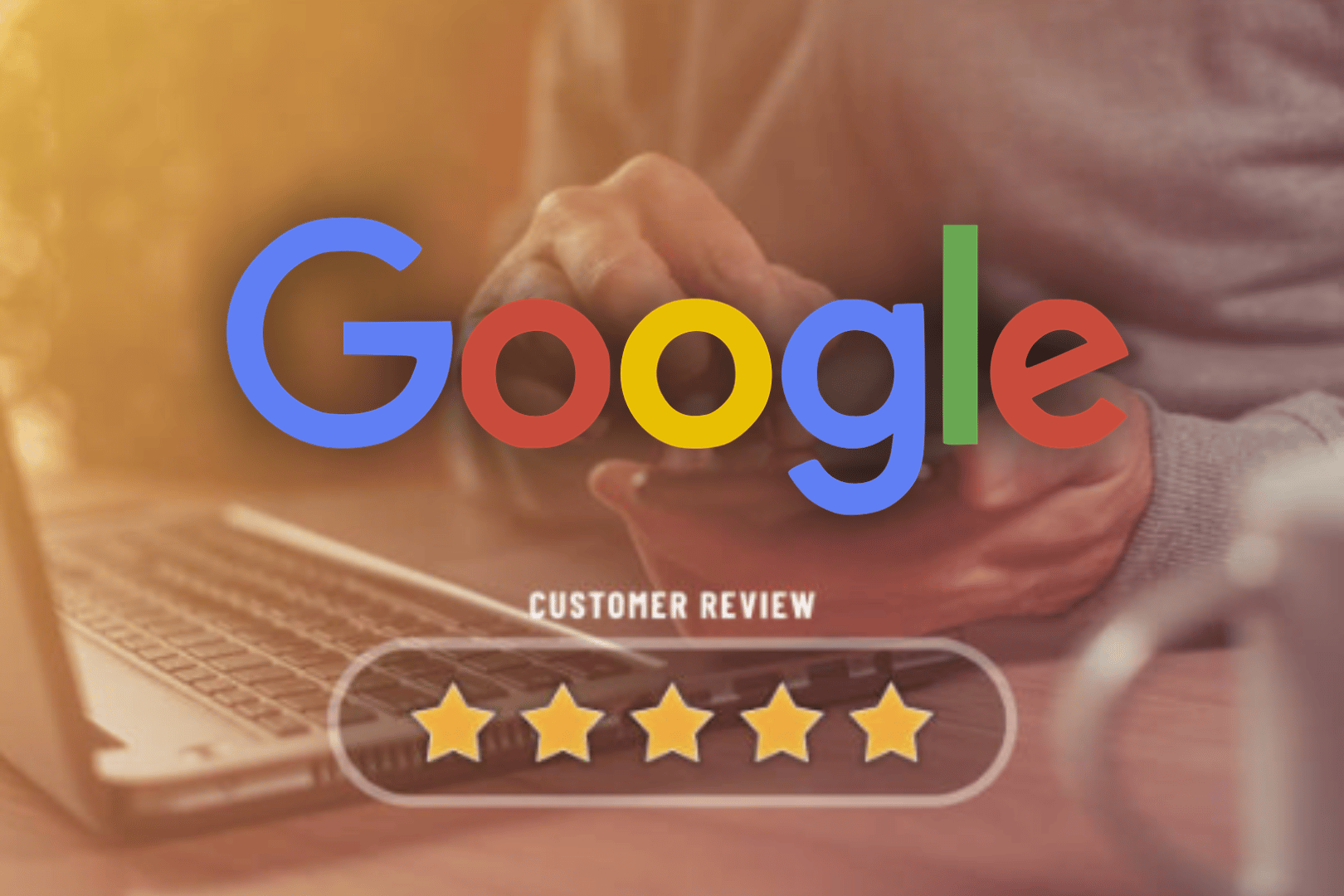 Google logo and stars review