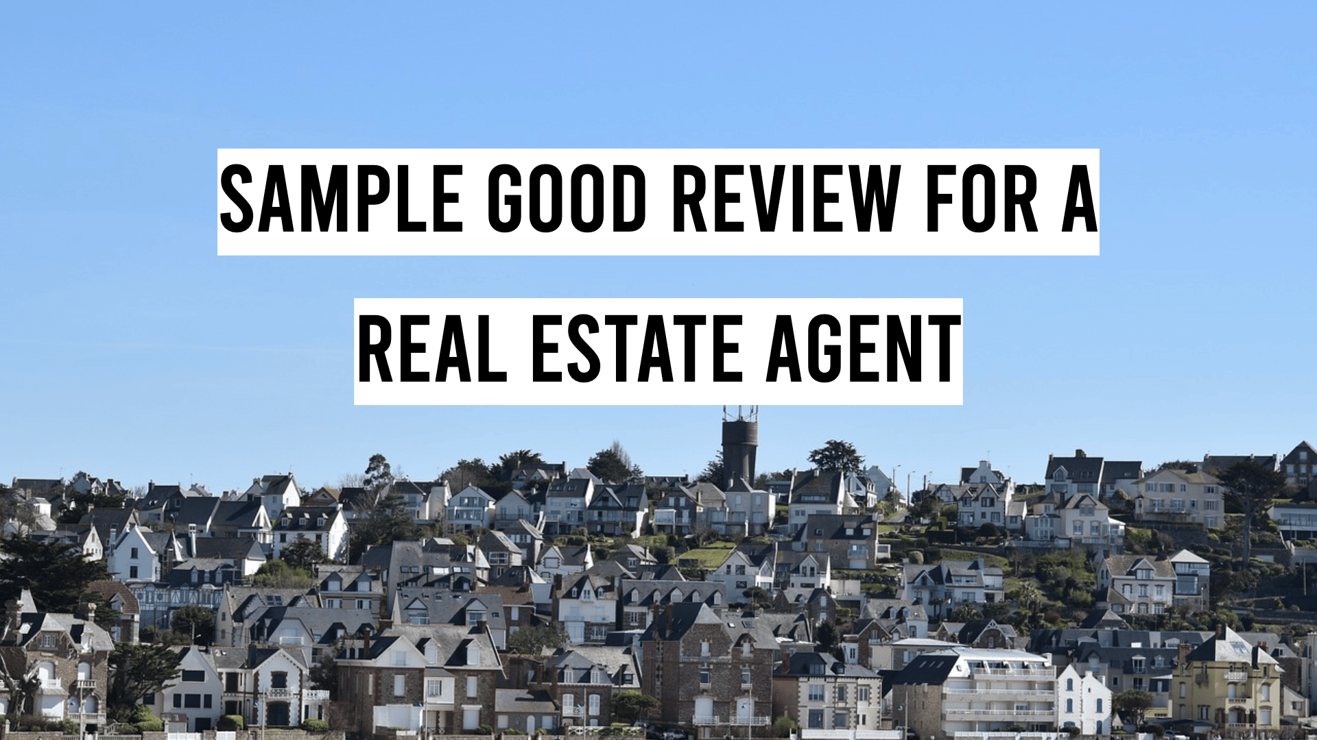 Sample Good Review for a Real Estate Agent photo