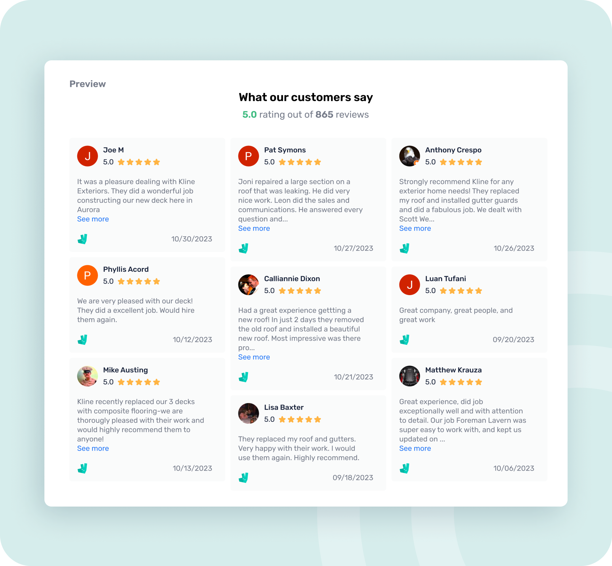 Show Positive Reviews On Your Website Deliveroo