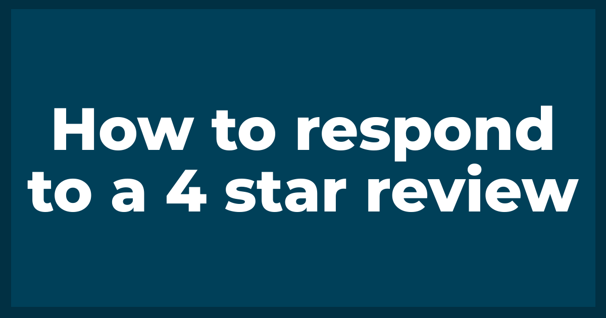 How to respond to a star review