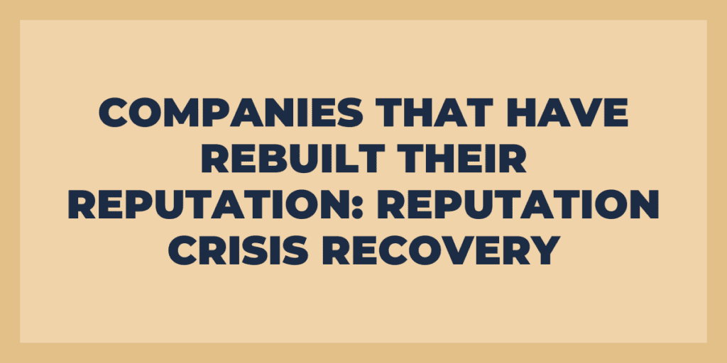reputation crisis recovery