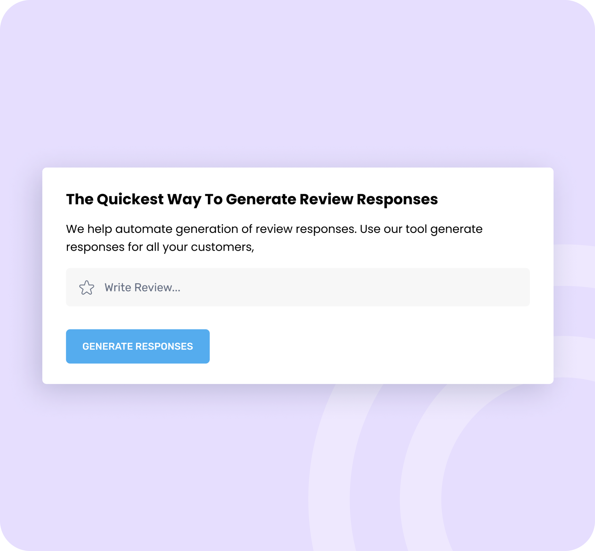 review response widget