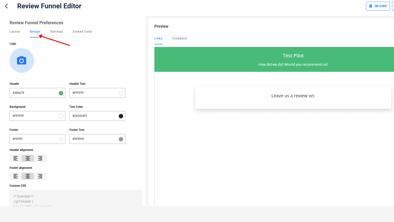 Review funnel design