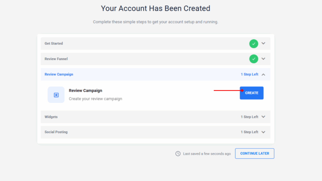 add a review campaign